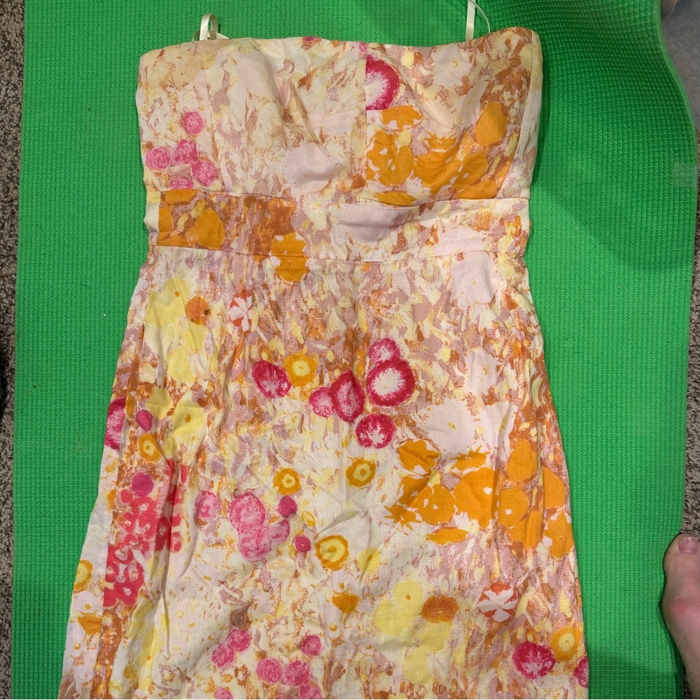 J.Crew Strapless Floral Print Women's Mini Dress